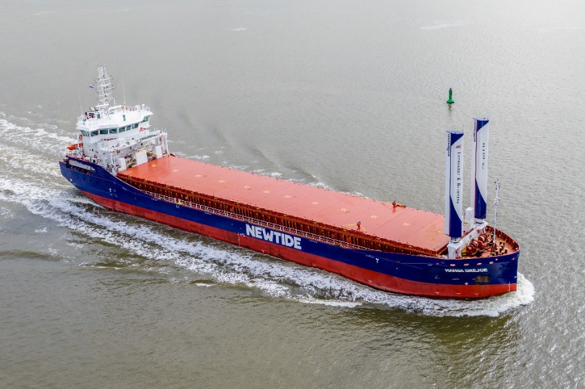 Cargo ships with wind propulsion technology achieve impressive results
